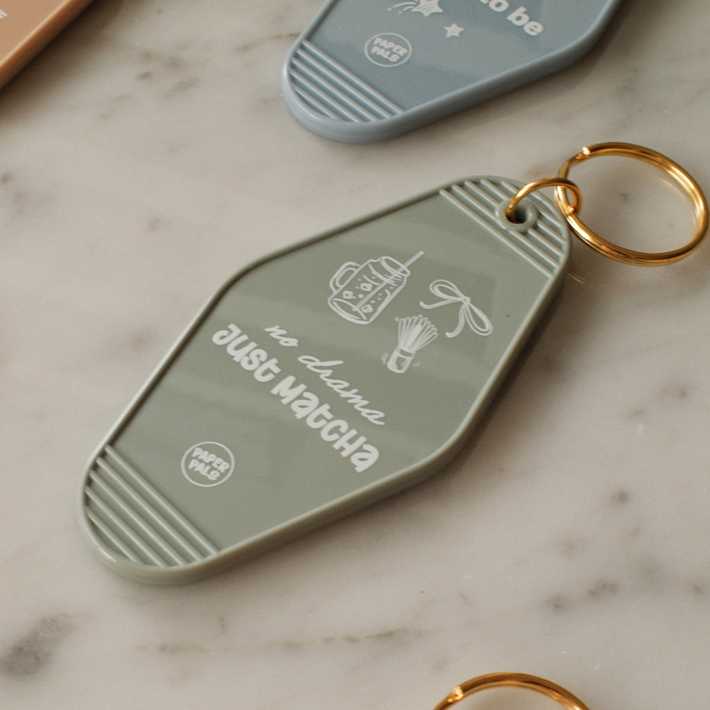 No Drama Just Matcha – Motel Keychain
