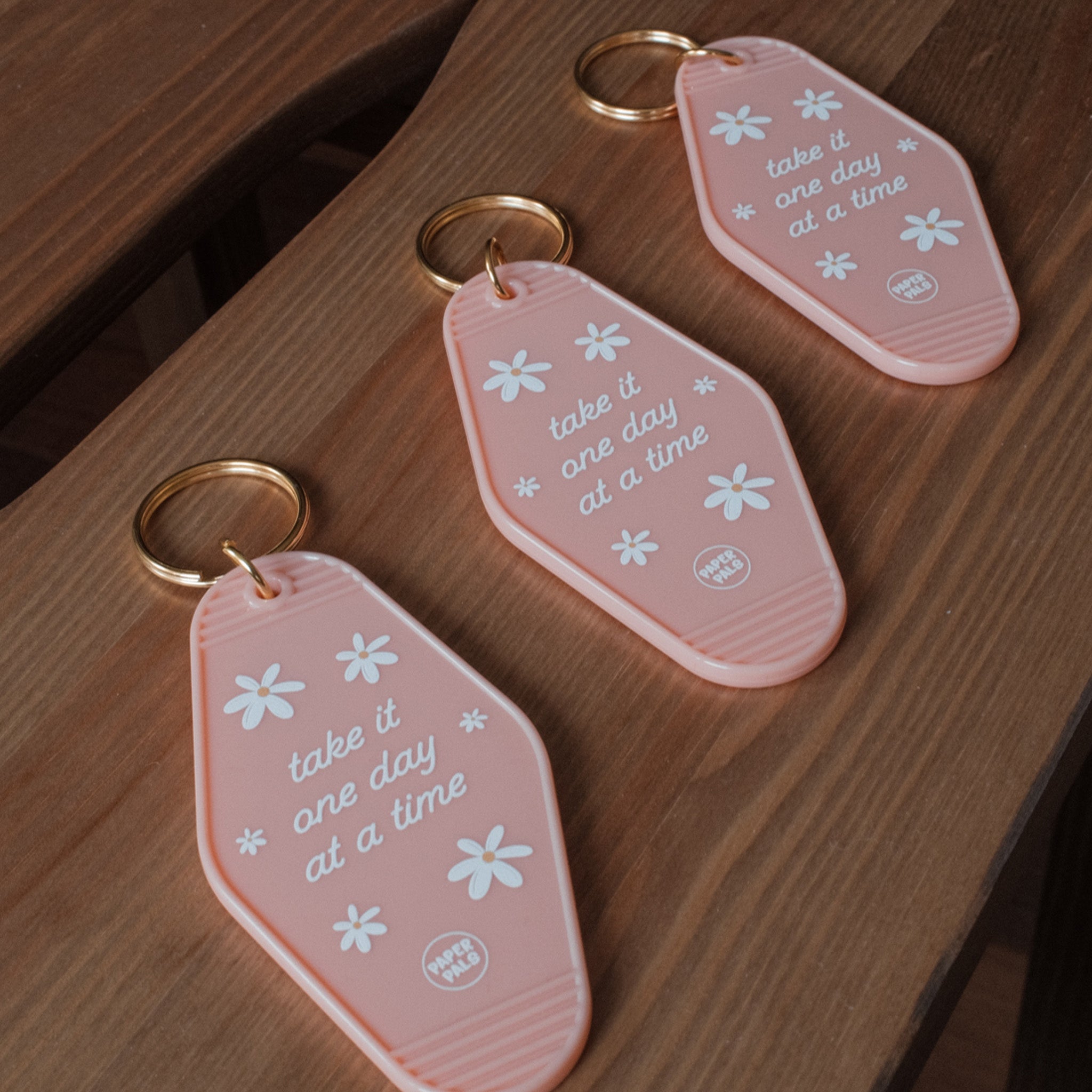 Take It One Day at a Time – Motel Keychain