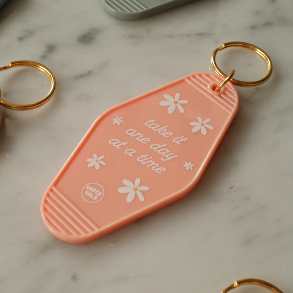 Take It One Day at a Time – Motel Keychain